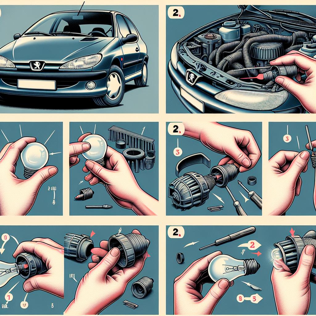 Jak snadno vyměnit žárovku u Peugeot 206