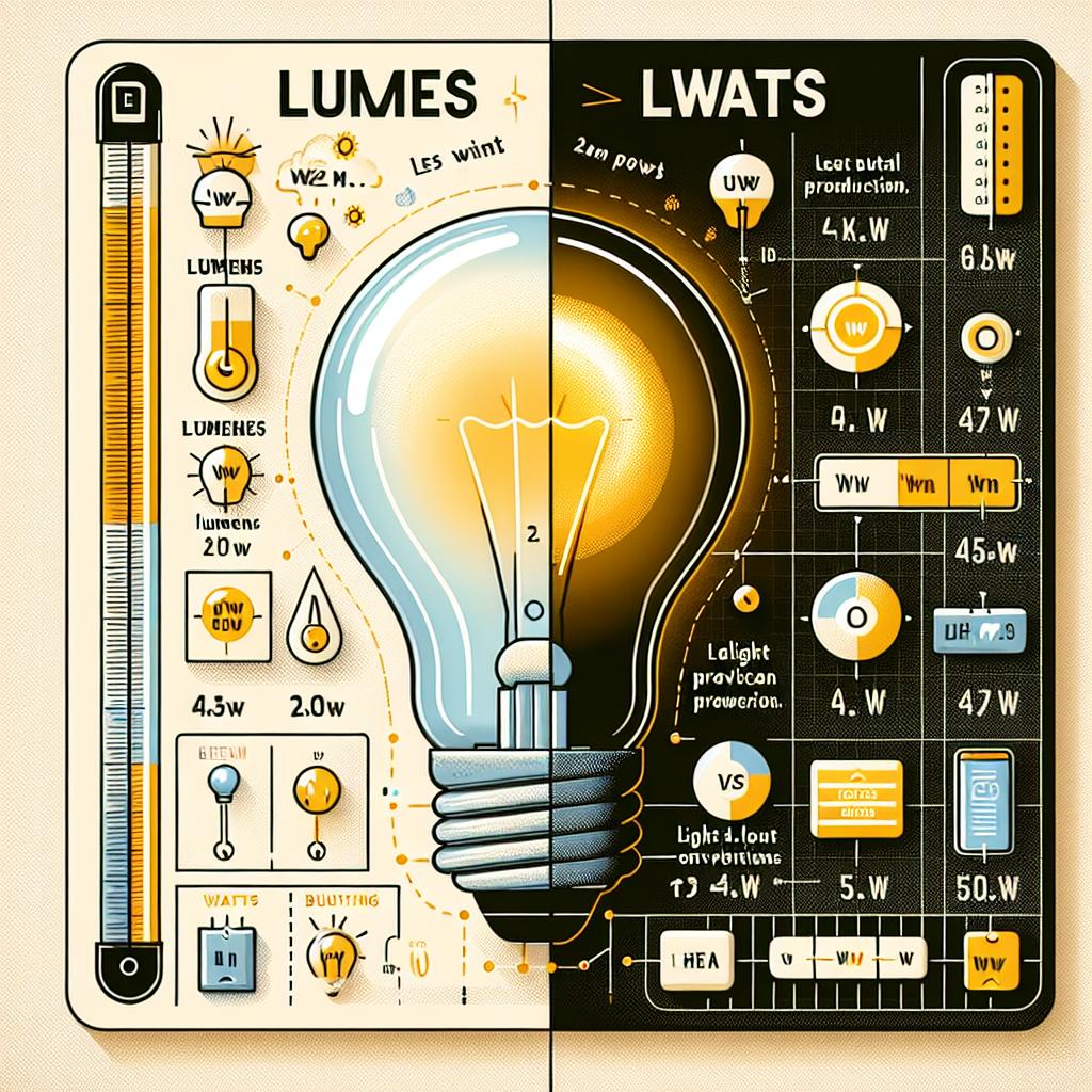 Rozdíl mezi lumeny a watty